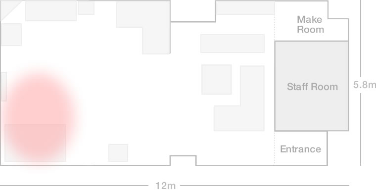 ベッドエリア平面図