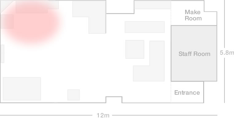 ロココ調ソファーエリア平面図